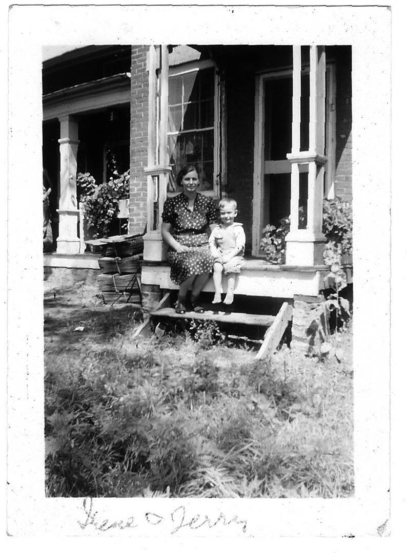 Photograph (5)
1938, Janesville, Wis.  Lula with Eugene (mislabeled).
